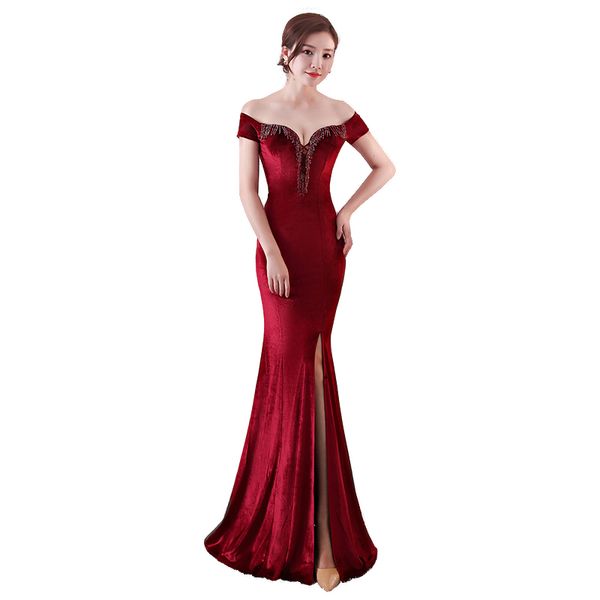 off the shoulder red mermaid velvet evening dress long party dresses womens evening gowns graduation dress gown women, White;black
off the shoulder red mermaid velvet evening dress long party dresses womens evening gowns graduation dress gown women, White;black