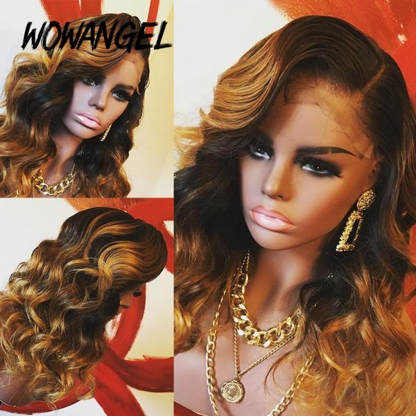wowangel glueless brazilian body wave wig 13x6 colored human hair wigs ombre blonde lace front human hair wig natural remy wigs, Black;brown
wowangel glueless brazilian body wave wig 13x6 colored human hair wigs ombre blonde lace front human hair wig natural remy wigs, Black;brown