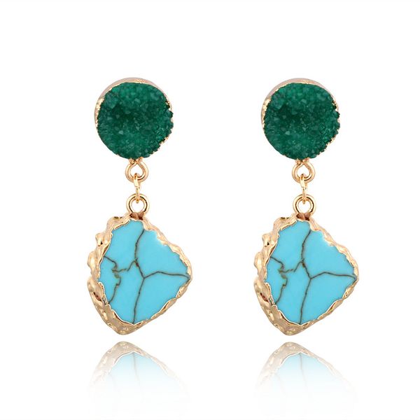 new korean druzy resin earrings drop earrings for women statement jewelry pendientes irregular earring gift, Silver
new korean druzy resin earrings drop earrings for women statement jewelry pendientes irregular earring gift, Silver