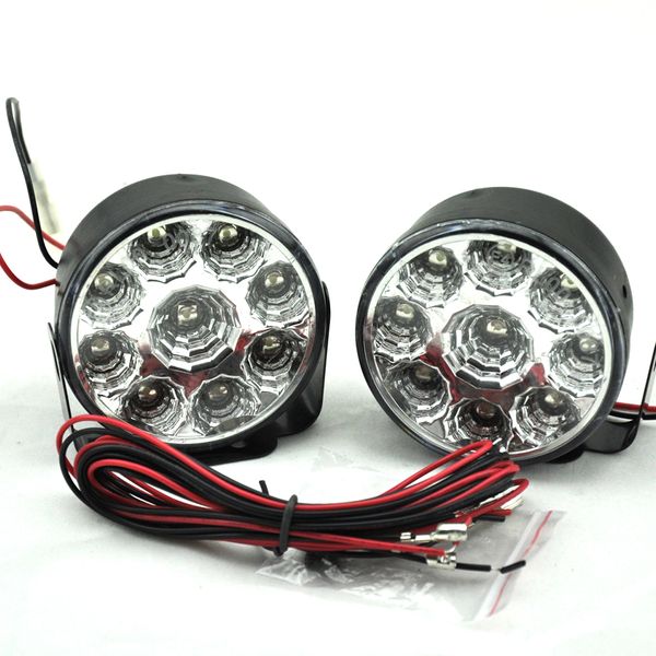 universal car head front round fog tail light off-roadlamps parking lamp daytime running lights2pcs x 9 led
universal car head front round fog tail light off-roadlamps parking lamp daytime running lights2pcs x 9 led