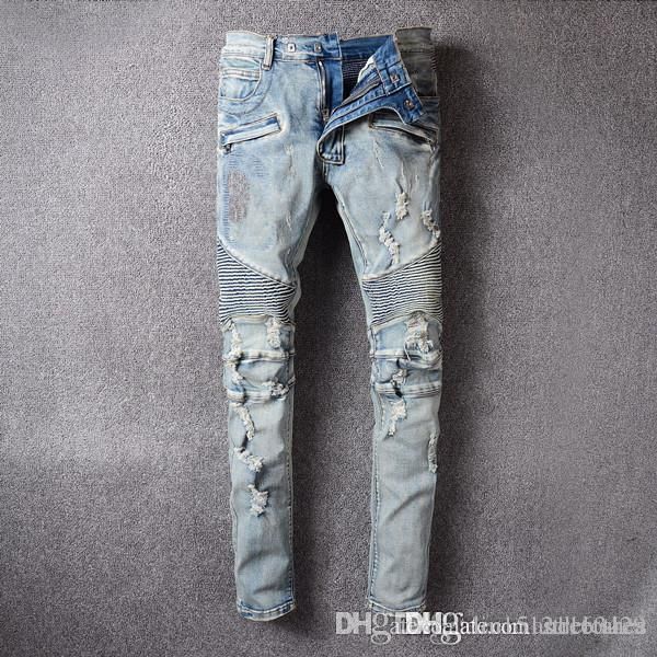 whosale 20 designer luxury jeans for men balman brand ripped holes jeans motorcycle biker fashion designer hip hop street jeans, Blue
whosale 20 designer luxury jeans for men balman brand ripped holes jeans motorcycle biker fashion designer hip hop street jeans, Blue