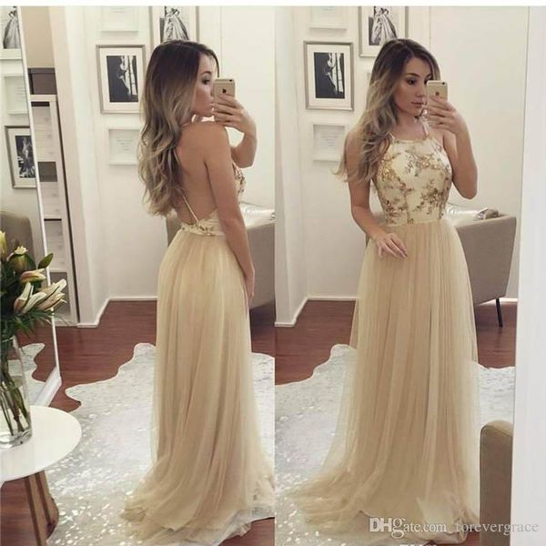2019 backless light champagne prom dress south african a line sleeveless formal holidays evening party gown custom made plus size, Black
2019 backless light champagne prom dress south african a line sleeveless formal holidays evening party gown custom made plus size, Black