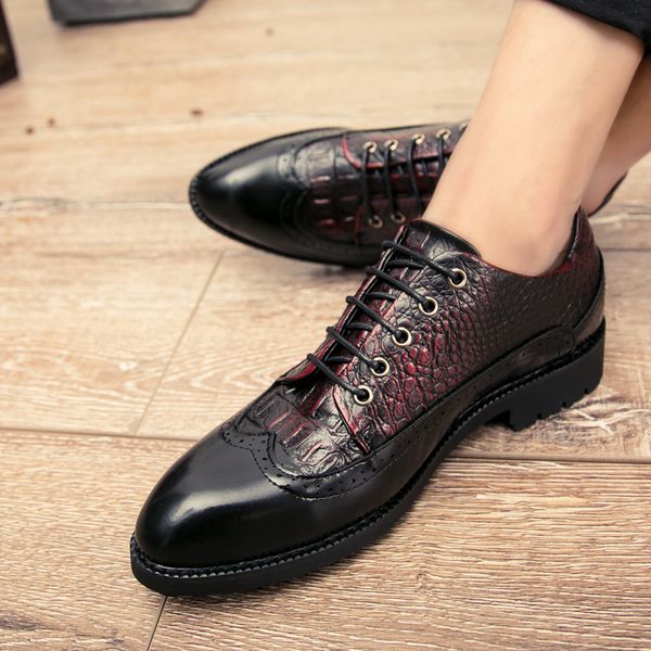 men oxford shoes vintage casual sneakers leather shoes lace-up classic tassel brogue mans footwear business men, Black
men oxford shoes vintage casual sneakers leather shoes lace-up classic tassel brogue mans footwear business men, Black