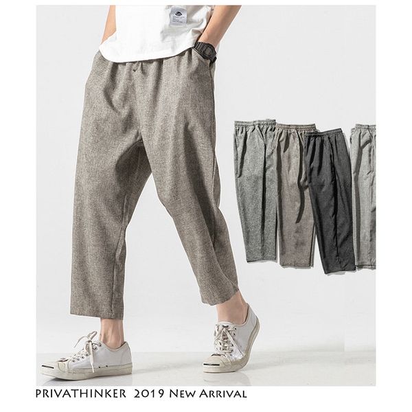 men summer harem pants 2019 mens chinese style casual pants cotton linen trousers male ankle-length oversize, Black
men summer harem pants 2019 mens chinese style casual pants cotton linen trousers male ankle-length oversize, Black