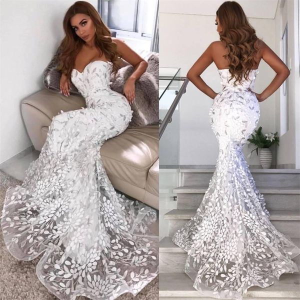 2020 sweetheart mermaid wedding dresses lace appliques vestido de novia bridal gowns south african robes de mariée, White
2020 sweetheart mermaid wedding dresses lace appliques vestido de novia bridal gowns south african robes de mariée, White