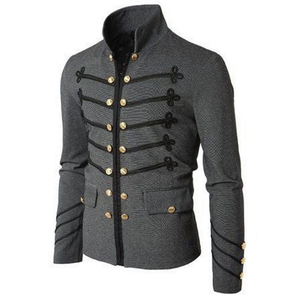 autumn retro gothic steampunk jacket men vintage outerwear coat casual windbreaker button mens overcoat plus size jacket, Tan;black
autumn retro gothic steampunk jacket men vintage outerwear coat casual windbreaker button mens overcoat plus size jacket, Tan;black