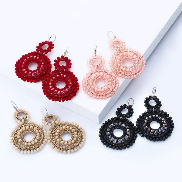 fashion-handmade weaving jewelry earrings red drop boho earring with crystal beads ethnic oorbellen woman big earrings ersm93 s914, Silver
fashion-handmade weaving jewelry earrings red drop boho earring with crystal beads ethnic oorbellen woman big earrings ersm93 s914, Silver