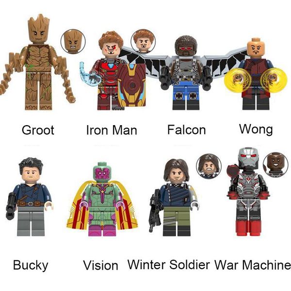 marvel avengers mini action figure toy super hero groot iron man falcon vision winter soldier war machine building blocks
marvel avengers mini action figure toy super hero groot iron man falcon vision winter soldier war machine building blocks