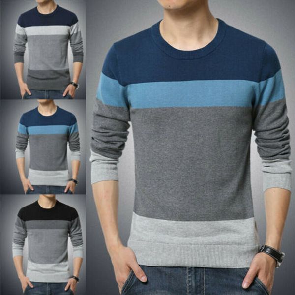 men`s crew neck цвет столкновение вязаная перемычка свитер осени зимы вскользь пуловер трикотаж top, White;black
men`s crew neck цвет столкновение вязаная перемычка свитер осени зимы вскользь пуловер трикотаж top, White;black