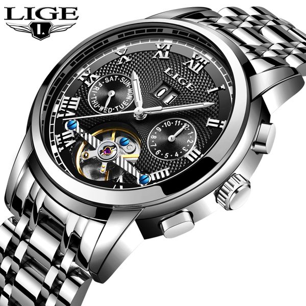 lige mens watches top men's automatic mechanical watch mens business fashion waterproof watch relogio masculino, Slivery;brown
lige mens watches top men's automatic mechanical watch mens business fashion waterproof watch relogio masculino, Slivery;brown