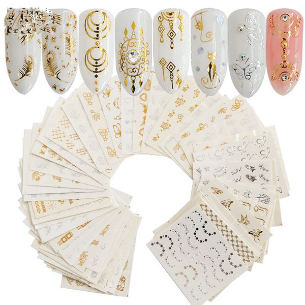 new 30pcs gold 3d diy nail art stickers hollow decals mixed designs adhesive flower nail tips decorations salon accessory, Black
new 30pcs gold 3d diy nail art stickers hollow decals mixed designs adhesive flower nail tips decorations salon accessory, Black