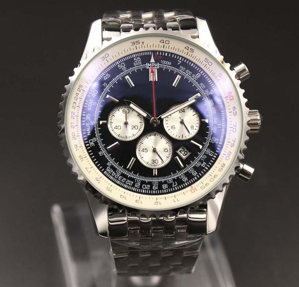 2019 new watch montbrillant quartz chronograph 46mm black dial 316l silver steel strap sapphire solid strap mens sports watch, Slivery;brown
2019 new watch montbrillant quartz chronograph 46mm black dial 316l silver steel strap sapphire solid strap mens sports watch, Slivery;brown