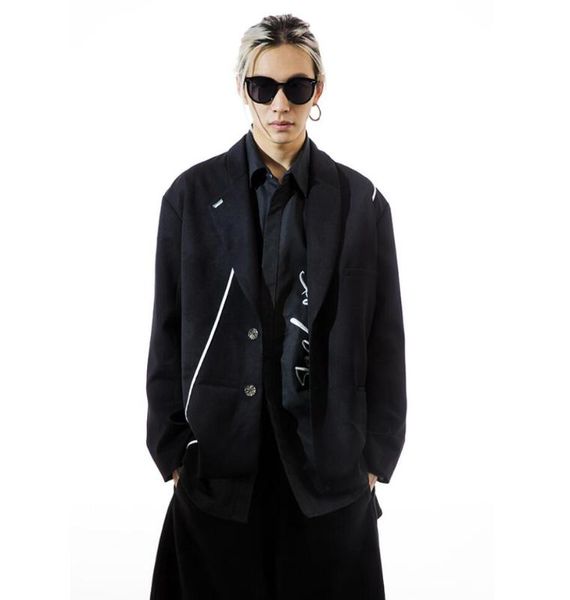 xs-5xl new 2020 men's clothing hair stylist catwalk deconstructed tailored relaxed blazer personalized suit plus size costumes, White;black
xs-5xl new 2020 men's clothing hair stylist catwalk deconstructed tailored relaxed blazer personalized suit plus size costumes, White;black