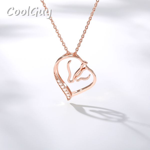 acebfeet women's heart-shaped double horse hollow pendant necklace wedding bridesmaid gift simple zircon style n00689, Silver
acebfeet women's heart-shaped double horse hollow pendant necklace wedding bridesmaid gift simple zircon style n00689, Silver
