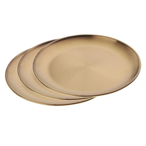 3 pack stainless steel flat dish plate double insulated thick platter for bbq 23cm/ 9-inch
3 pack stainless steel flat dish plate double insulated thick platter for bbq 23cm/ 9-inch