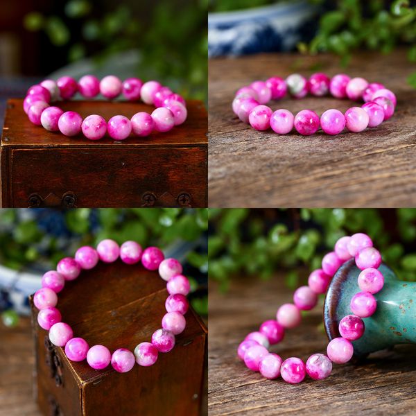 beaded jewelry crystal pink chalcedony single circle diy bracelet manual parts material science chalcedony bracelet mala beads, Black
beaded jewelry crystal pink chalcedony single circle diy bracelet manual parts material science chalcedony bracelet mala beads, Black