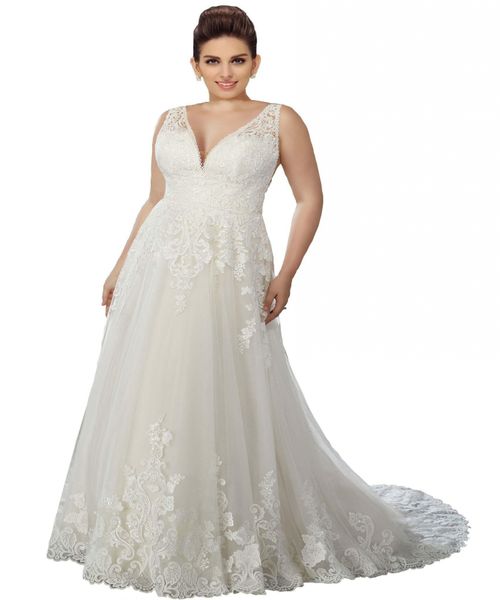 ivory a-line country plus size wedding dresses lace applique empire waist deep v-neck open back custom made boho wedding dress, White
ivory a-line country plus size wedding dresses lace applique empire waist deep v-neck open back custom made boho wedding dress, White