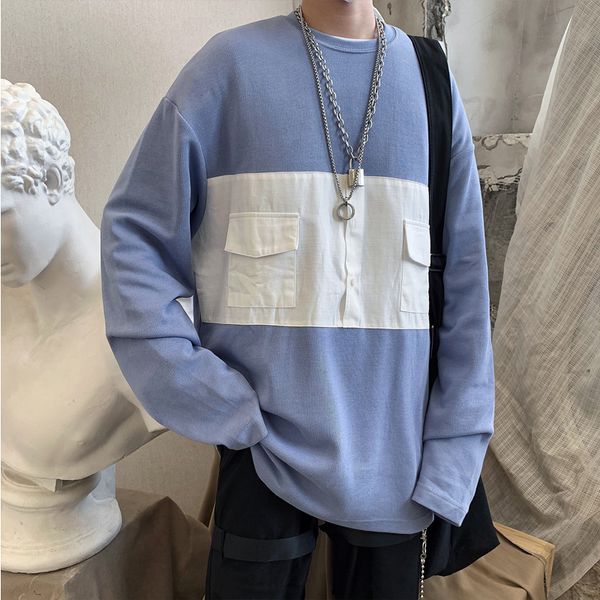 2019 spring and autumn new fake two-piece sweatshirt round neck trend wild men's pullover shirt white blue / khaki m-3xl, Black
2019 spring and autumn new fake two-piece sweatshirt round neck trend wild men's pullover shirt white blue / khaki m-3xl, Black
