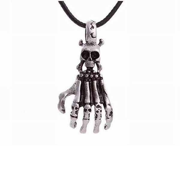 10pcs/lots New Fashion Personality Skull head Ghost Claw charm Pendant Leather rope necklace Men's clavicle necklace A-372d
10pcs/lots New Fashion Personality Skull head Ghost Claw charm Pendant Leather rope necklace Men's clavicle necklace A-372d
