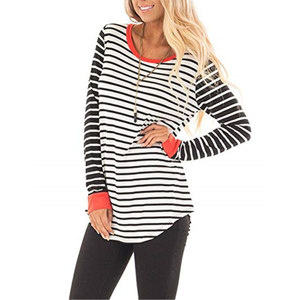 spring autumn long sleeve t shirt women harajuku print striped patchwork o-neck loose cotton tee shirt sj082v, White
spring autumn long sleeve t shirt women harajuku print striped patchwork o-neck loose cotton tee shirt sj082v, White