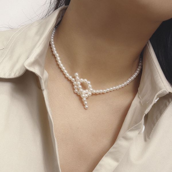 fashion simulation white pearl choker necklace 36cm/14.1inch women jewelry bridal torques wedding party accessories female gift, Silver 
fashion simulation white pearl choker necklace 36cm/14.1inch women jewelry bridal torques wedding party accessories female gift, Silver