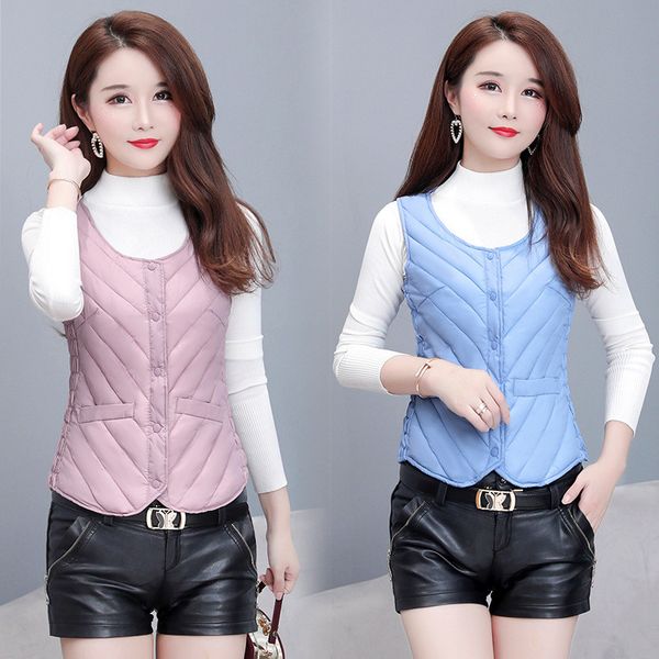 women vest winter sleeveless coat 2019 warm down jacket plus size black cashmere elegant vest korean short cotton outwear, Black;white
women vest winter sleeveless coat 2019 warm down jacket plus size black cashmere elegant vest korean short cotton outwear, Black;white