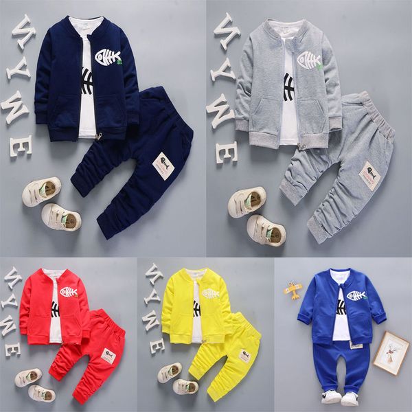 2019 new style spring&autumn cotton zipper round collar fish bone pattern with coat long sleeve and trousers three pieces for boys and girls, White
2019 new style spring&autumn cotton zipper round collar fish bone pattern with coat long sleeve and trousers three pieces for boys and girls, White