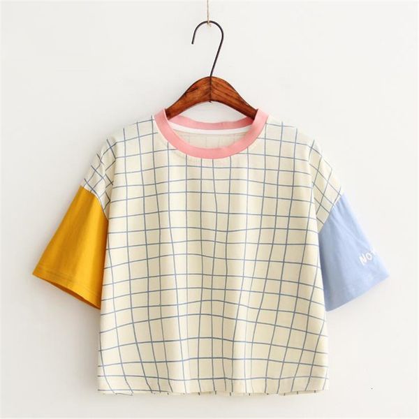 women clothing womens designer tshirt new summer women letter embroidery plaid t shirt patchwork design t shirts casual 100% cotton, White
women clothing womens designer tshirt new summer women letter embroidery plaid t shirt patchwork design t shirts casual 100% cotton, White