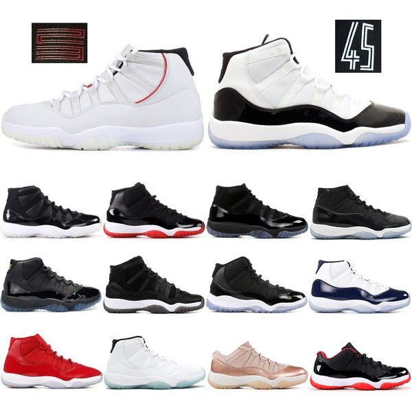 With box Concord 45 11 11s Basketball Shoes for mens Platinum Tint CAP AND GOWN ROSE GOLD GAMMA BLUE men women sports sneakers
With box Concord 45 11 11s Basketball Shoes for mens Platinum Tint CAP AND GOWN ROSE GOLD GAMMA BLUE men women sports sneakers