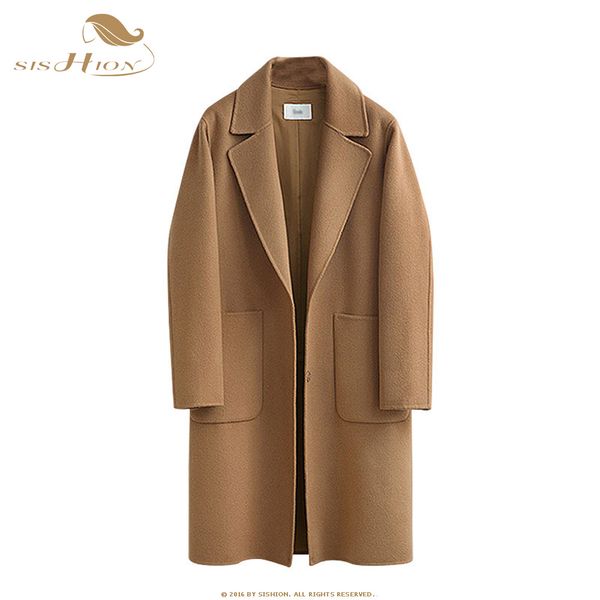 sishion 5xl plus size coats women long solid simple style pockets soft wool blends qy0324 womens covered breasted straight coats, Black
sishion 5xl plus size coats women long solid simple style pockets soft wool blends qy0324 womens covered breasted straight coats, Black