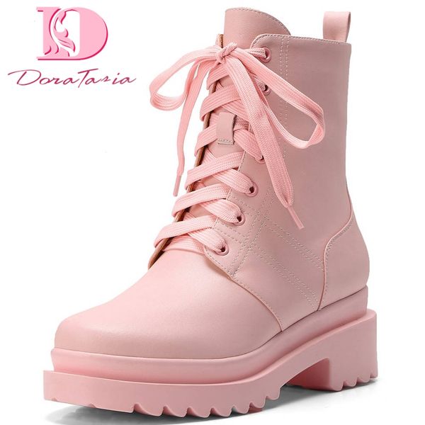doratasia 2020 brand design genuine leather fashion girls youthful pink shoelaces woman shoes boots women ankle boots female, Black
doratasia 2020 brand design genuine leather fashion girls youthful pink shoelaces woman shoes boots women ankle boots female, Black