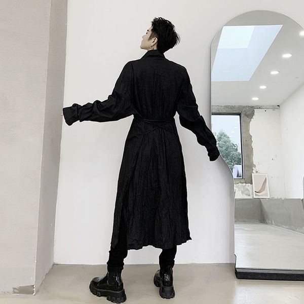 men pleated fabric vintage fashion casual long sleeve shirt male women japan karajuku streetwear gothic long dress shirts, White;black
men pleated fabric vintage fashion casual long sleeve shirt male women japan karajuku streetwear gothic long dress shirts, White;black