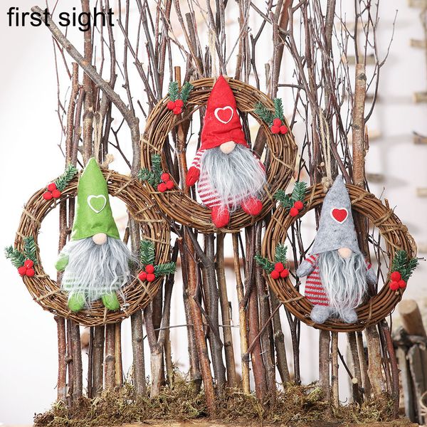 christmas new year decorations, rattan wreath wreath santa doll pendant, family party holiday atmosphere decoration
christmas new year decorations, rattan wreath wreath santa doll pendant, family party holiday atmosphere decoration