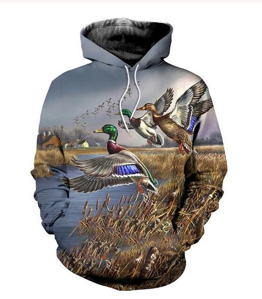 wholesale-new fashion cool sweatshirt hoodies 3d print mens womens casual hunting duck style streetwear clothes k0210, Black
wholesale-new fashion cool sweatshirt hoodies 3d print mens womens casual hunting duck style streetwear clothes k0210, Black