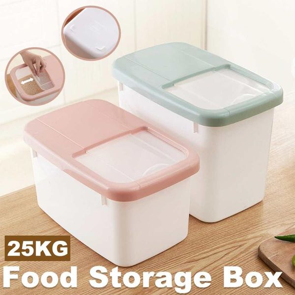 25kg storage box pp plastic rice container sliding cover sealed can case fresh-keeping for multigrain noodle cat dog
25kg storage box pp plastic rice container sliding cover sealed can case fresh-keeping for multigrain noodle cat dog