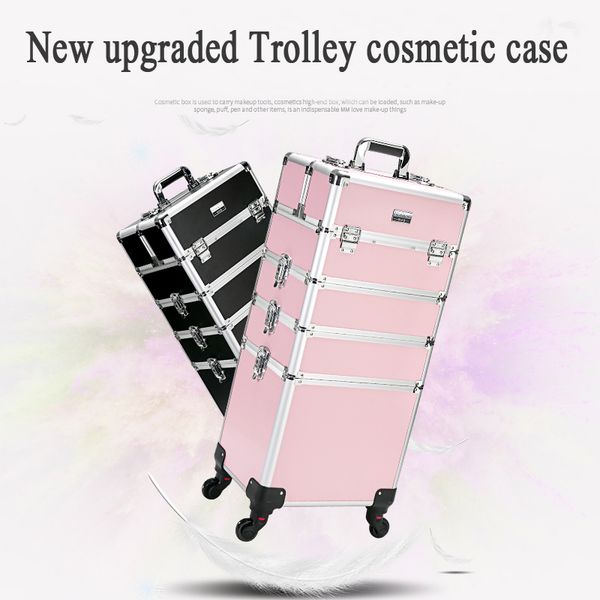 new women trolley cosmetic bags on wheel,nails makeup toolbox,detachable foldable beauty box travel bag rolling luggage suitcase
new women trolley cosmetic bags on wheel,nails makeup toolbox,detachable foldable beauty box travel bag rolling luggage suitcase