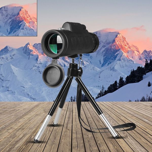 40x60 monocular telescope wide angle hd night vision prism scope with compass phone clip tripod outdoor portable telescope
40x60 monocular telescope wide angle hd night vision prism scope with compass phone clip tripod outdoor portable telescope
