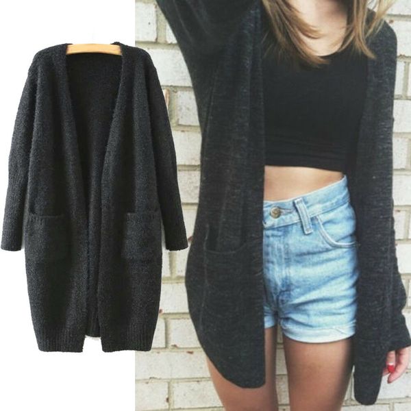 new style women sweaters long sleeve knitted cardigan loose sweater coat outwear with pocket pure color fashion 2019, White
new style women sweaters long sleeve knitted cardigan loose sweater coat outwear with pocket pure color fashion 2019, White