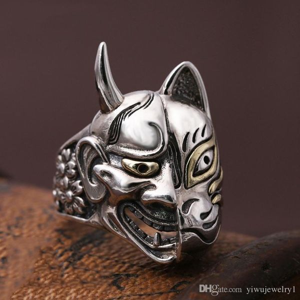 retro hundred ghost night line 925 sterling silver double-sided personality skull ring japanese prajna mask ring personalized men's pun
retro hundred ghost night line 925 sterling silver double-sided personality skull ring japanese prajna mask ring personalized men's pun