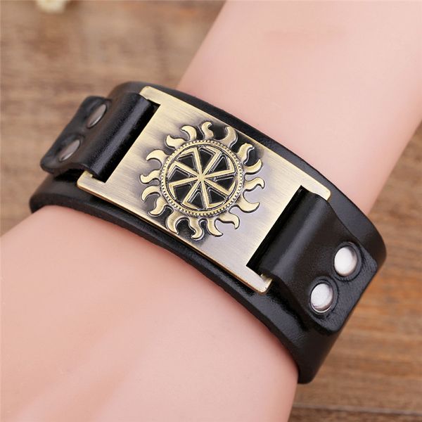 skyrim viking bracelets slavic symbol of sun amulet genuine leather bracelet with adjustable metal crafts for men jewelry gift, Black
skyrim viking bracelets slavic symbol of sun amulet genuine leather bracelet with adjustable metal crafts for men jewelry gift, Black
