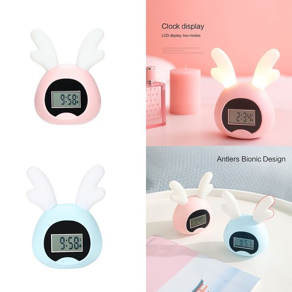 digital clocks led despertador modern cute cartoon silicone antlers alarm clock led usb night light fashion creative desktop
digital clocks led despertador modern cute cartoon silicone antlers alarm clock led usb night light fashion creative desktop