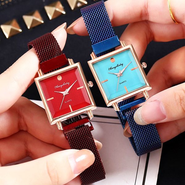 popular fashion women magnet buckle square watches luxury ladies female simple style wristwatches for christmas gift clock, Slivery;brown
popular fashion women magnet buckle square watches luxury ladies female simple style wristwatches for christmas gift clock, Slivery;brown
