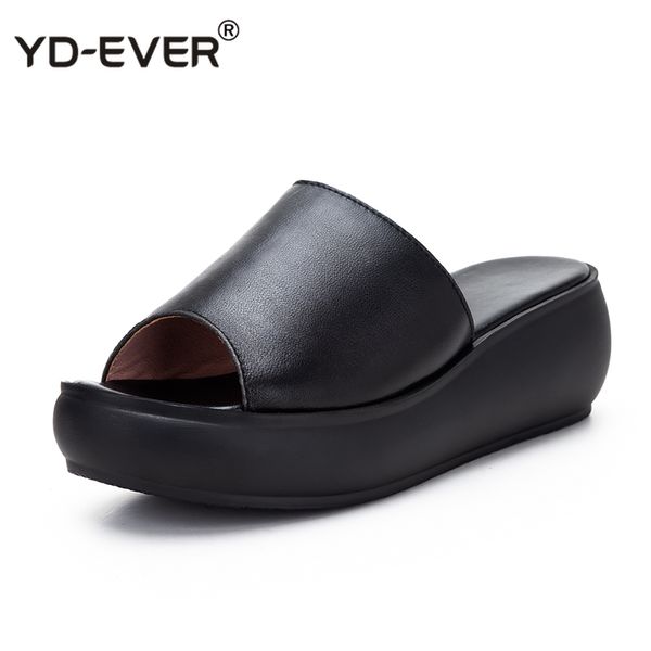 women slipper's 2020 ladies summer slippers shoes women wedges heels fashion summer genuine leather shoes platform, Black
women slipper's 2020 ladies summer slippers shoes women wedges heels fashion summer genuine leather shoes platform, Black