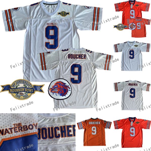 Bobby Boucher #9 Adam Sandler MOVIE Custume The Waterboy Mud Dogs Jersey with Bourbon Bowl Patch Double Stitched Football Jerseys IN STOCK
Bobby Boucher #9 Adam Sandler MOVIE Custume The Waterboy Mud Dogs Jersey with Bourbon Bowl Patch Double Stitched Football Jerseys IN STOCK
