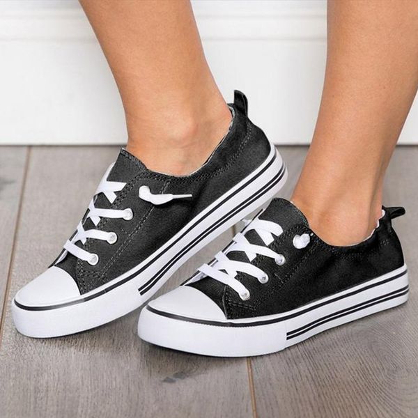 women flats canvas sneakers fold lace up walking shoes casual ladies vulcanized 2020 female casual plus size fashion shoe woman, Black
women flats canvas sneakers fold lace up walking shoes casual ladies vulcanized 2020 female casual plus size fashion shoe woman, Black