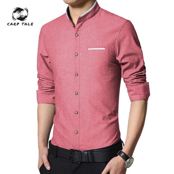2019 autumn and winter new stand collar men's shirt creative models slim casual youth handsome men's long-sleeved shirt, White;black
2019 autumn and winter new stand collar men's shirt creative models slim casual youth handsome men's long-sleeved shirt, White;black