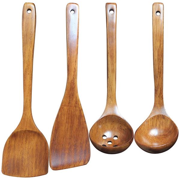 A Set of 4 Pieces, Kitchen Cooking Wooden Spatula Spoon, Wooden Flat Spatula,Oil Spill Spoon,Insulated Wooden Spatula, Lacquer
A Set of 4 Pieces, Kitchen Cooking Wooden Spatula Spoon, Wooden Flat Spatula,Oil Spill Spoon,Insulated Wooden Spatula, Lacquer