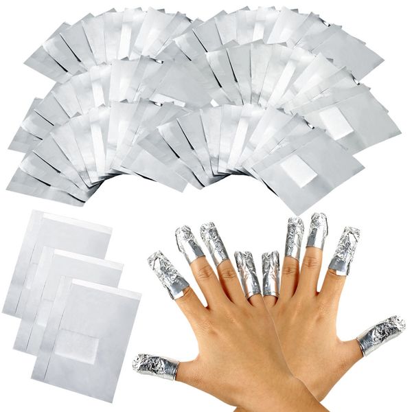 

100pcs/ 50pcs foil nail silver paper art clean aluminium foil soak off gel polish nail wraps remover tinfoil silver paper