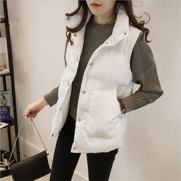women winter jackets parkas 2019 fashion sleeveless cotton vest thin light slim solid female coats abrigos mujer invierno, Black
women winter jackets parkas 2019 fashion sleeveless cotton vest thin light slim solid female coats abrigos mujer invierno, Black