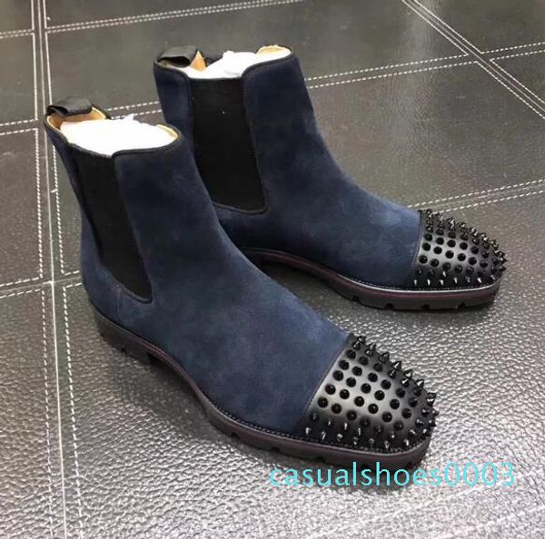 мода top luxury men boots red bottom design мужчины ботильоны низкие каблуки из натуральной кожи замши с заклепками melon шипы short knight, Black
мода top luxury men boots red bottom design мужчины ботильоны низкие каблуки из натуральной кожи замши с заклепками melon шипы short knight, Black